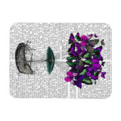 Schmetterlingsluftschiff 2 Lila und grün Magnet (Horizontal)