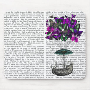 Schmetterlingsluftschiff 2 Lila und grün Mousepad