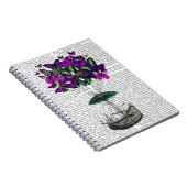 Schmetterlingsluftschiff 2 Lila und grün Notizblock (Rechte Seite)