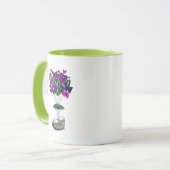 Schmetterlingsluftschiff 2 Lila und grün Tasse (Vorderseite Links)