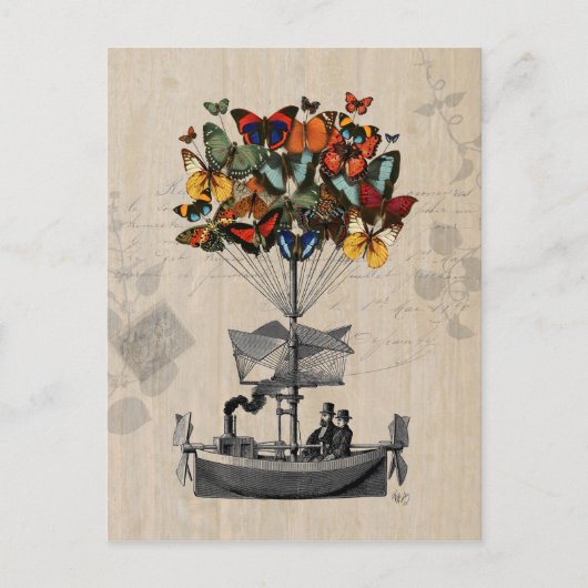 Schmetterlingsluftschiff 2 postkarte (Vorderseite)