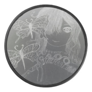 Schmetterlingsmädchen  eishockey puck