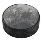 Schmetterlingsmädchen  eishockey puck (3/4)