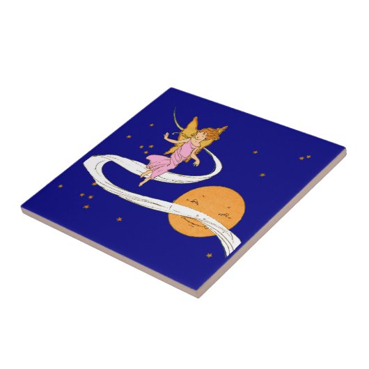 Schmetterlingsmädchen im Weltraum Fliese (Seite)