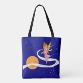 Schmetterlingsmädchen im Weltraum Tasche (Rückseite)