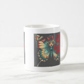 Schmetterlingsmädchen - Nur mit Schmetterlingen sp Kaffeetasse (VorderseiteRechts)