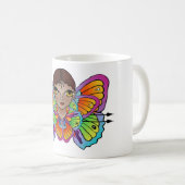 Schmetterlingsmädin Frauenspitze Kaffeetasse (VorderseiteRechts)