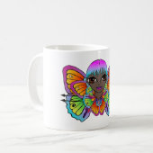 Schmetterlingsmädin Frauenspitze Kaffeetasse (Vorderseite Links)