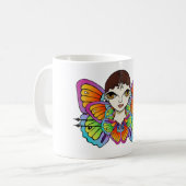 Schmetterlingsmädin Frauenspitze Kaffeetasse (Vorderseite Links)