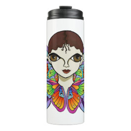 Schmetterlingsmädin Frauenspitze Thermosbecher