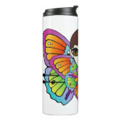 Schmetterlingsmädin Frauenspitze Thermosbecher (Nach links gedreht)