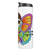 Schmetterlingsmädin Frauenspitze Thermosbecher (Nach rechts gedreht)