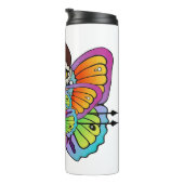 Schmetterlingsmädin Frauenspitze Thermosbecher (Nach rechts gedreht)