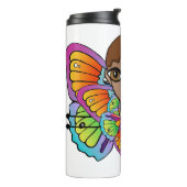 Schmetterlingsmädin Frauenspitze Thermosbecher (Nach links gedreht)