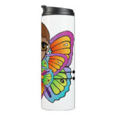 Schmetterlingsmädin Frauenspitze Thermosbecher (Nach rechts gedreht)