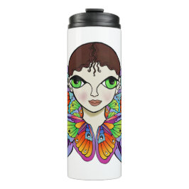 Schmetterlingsmädin Frauenspitze Thermosbecher