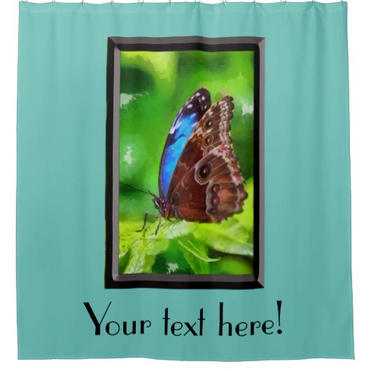 Schmetterlingsmalerei Duschvorhang (Vorderseite)