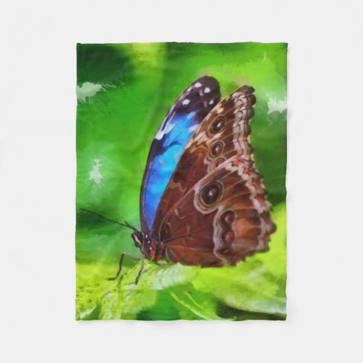 Schmetterlingsmalerei Fleecedecke (Vorderseite)