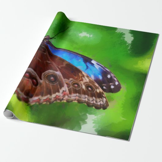 Schmetterlingsmalerei Geschenkpapier (Ungerollt)