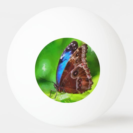 Schmetterlingsmalerei Tischtennisball (Rückseite)