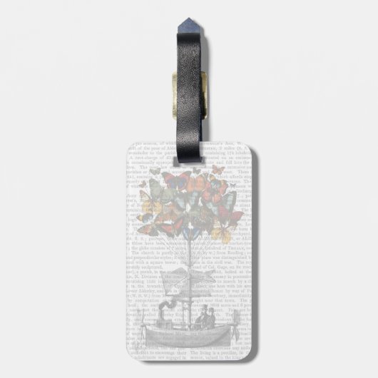 Schmetterlingsmarine Gepäckanhänger (Rückseite vertikal)