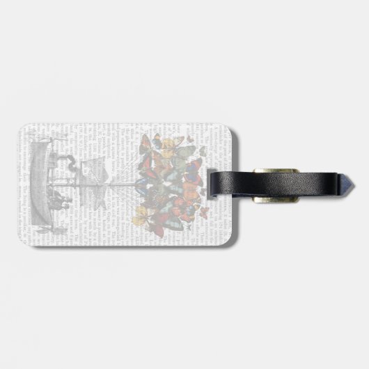 Schmetterlingsmarine Gepäckanhänger (Rückseite horizontal)