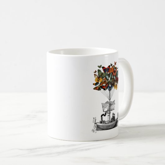 Schmetterlingsmarine Kaffeetasse (VorderseiteRechts)