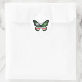 Schmetterlingsmarine Runder Aufkleber (Tasche)