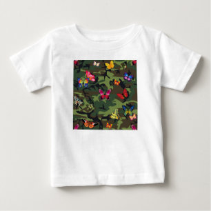 Schmetterlingsmarouflage Baby T-shirt