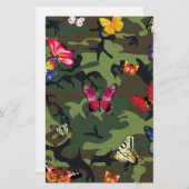 Schmetterlingsmarouflage Briefpapier (Vorne/Hinten)