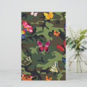 Schmetterlingsmarouflage Briefpapier (Stehend Vorderseite)