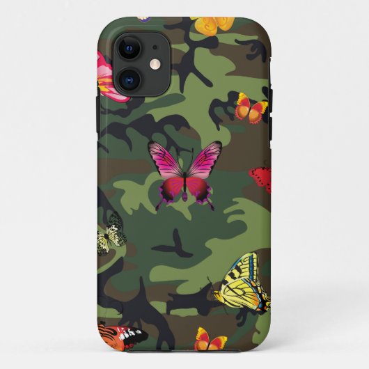 Schmetterlingsmarouflage Case-Mate iPhone Hülle (Rückseite)
