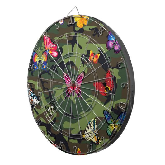 Schmetterlingsmarouflage Dartscheibe (Vorderseite rechts)