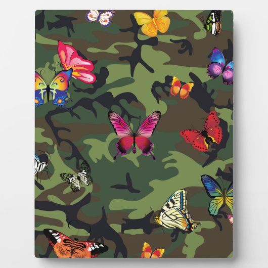 Schmetterlingsmarouflage Fotoplatte (Vorderseite)
