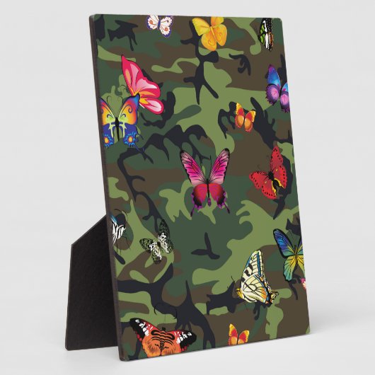 Schmetterlingsmarouflage Fotoplatte (Seite)