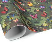 Schmetterlingsmarouflage Geschenkpapier (Rolleneckpunkt)