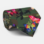 Schmetterlingsmarouflage Krawatte (Gerollt)