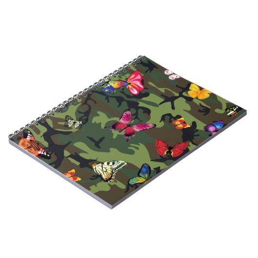 Schmetterlingsmarouflage Notizblock (Linke Seite)