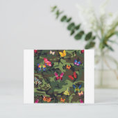 Schmetterlingsmarouflage Postkarte (Stehend Vorderseite)