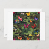 Schmetterlingsmarouflage Postkarte (Vorne/Hinten)