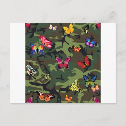 Schmetterlingsmarouflage Postkarte (Vorderseite)