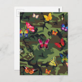 Schmetterlingsmarouflage Postkarte (Vorne/Hinten)