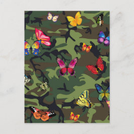 Schmetterlingsmarouflage Postkarte