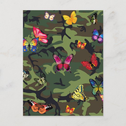 Schmetterlingsmarouflage Postkarte (Vorderseite)
