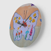 Schmetterlingsmaske Große Wanduhr (Winkel)