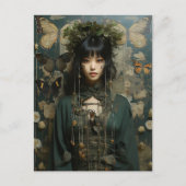 Schmetterlingsmaske Postkarte (Vorderseite)