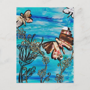 Schmetterlingsmaske-Rose Postkarte