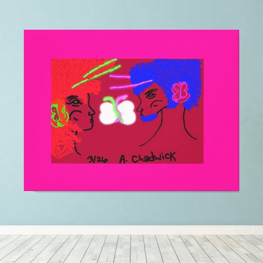 Schmetterlingsmenschen Leinwanddruck (Insitu (Holzboden))