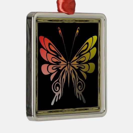 Schmetterlingsmetall Silbernes Ornament (Rechts)