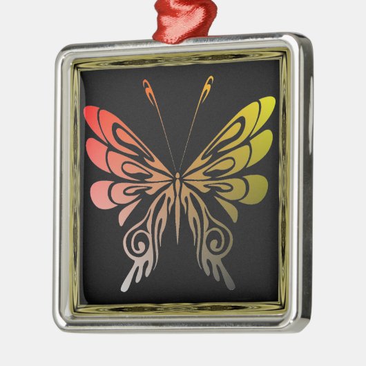 Schmetterlingsmetall Silbernes Ornament (Links)